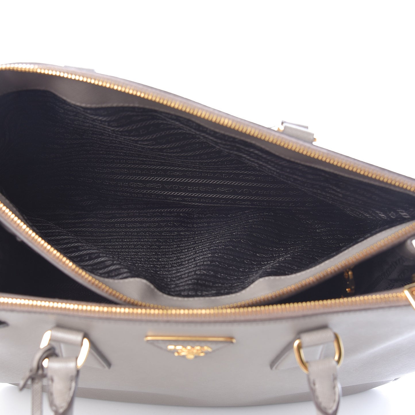 Saffiano Large Galleria Double Zip Tote Argilla
