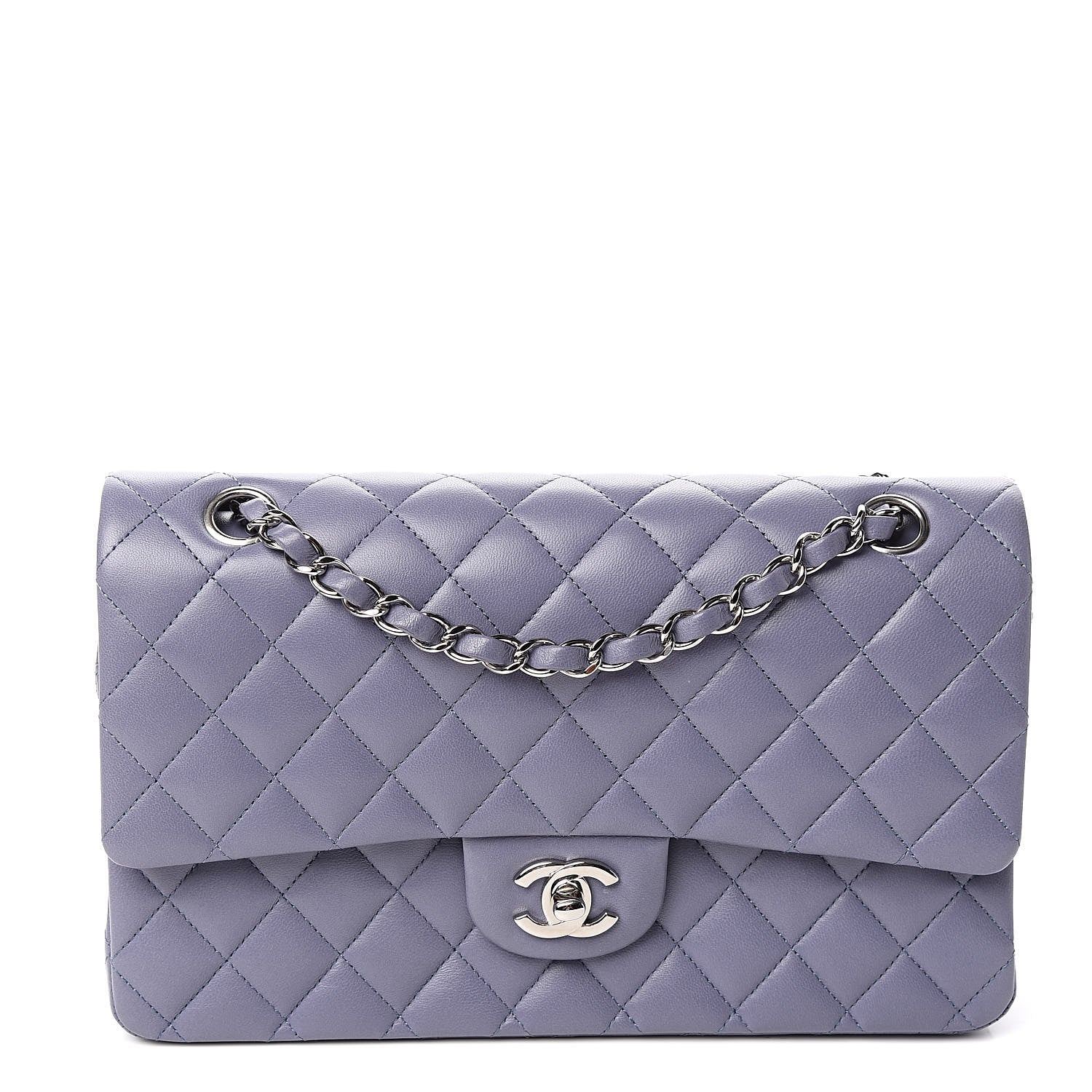 Chanel Lambskin Quilted Medium Double Flap Light Purple 1 of 11