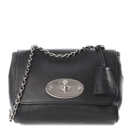 Mulberry Glossy Goatskin Small Lily Flap Black 1 of 10