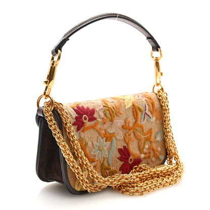 Valentino Garavani Fabric Karung Crystal Embroidered Vlogo Small Loco Shoulder Bag Multicolor 3 of 10