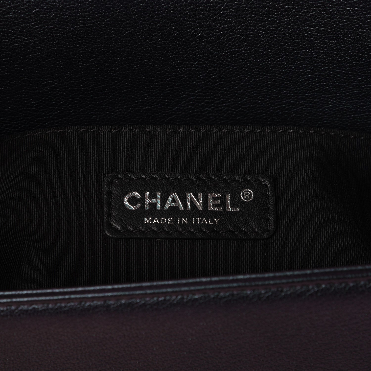 Chanel Iridescent Goatskin Quilted Medium Boy Flap Purple 6 of 11