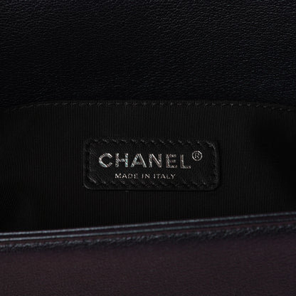 Chanel Iridescent Goatskin Quilted Medium Boy Flap Purple 6 of 11