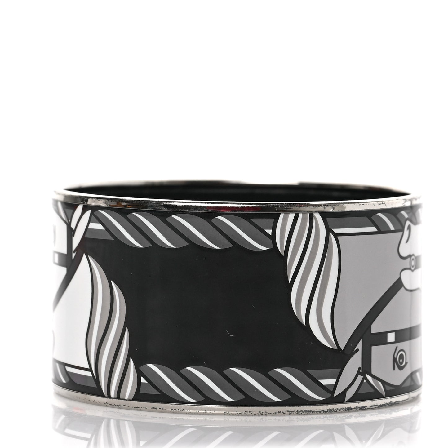 Enamel Printed Quadrige Extra Wide Bangle 70