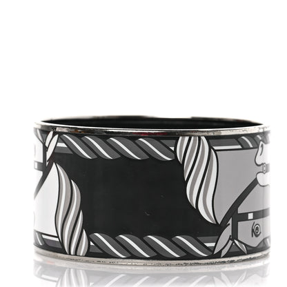 Hermes Enamel Printed Quadrige Extra Wide Bangle 70 3 of 5