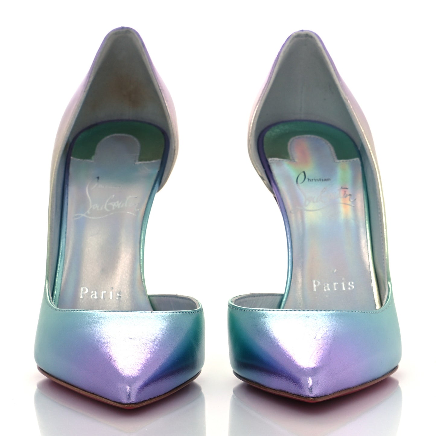 Iridescent Nappa Lam Licorne Iriza 100 Pumps 36 Multicolor