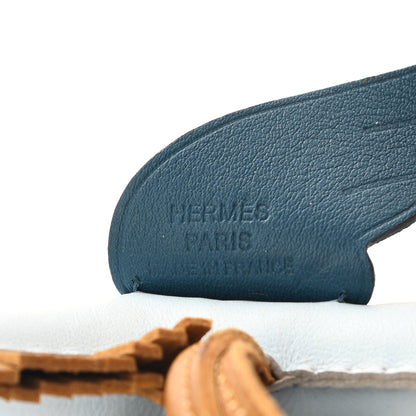 Hermes Milo Lambskin Grigri Rodeo Pegase Horse Bag Charm PM Bleu Brume Sesame Vert Bosphore 3 of 5