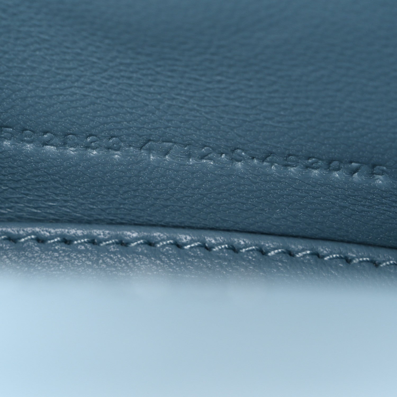 Balenciaga Shiny Calfskin Crocodile Embossed Hourglass Top Handle Bag XS Blue Grey 8 of 11
