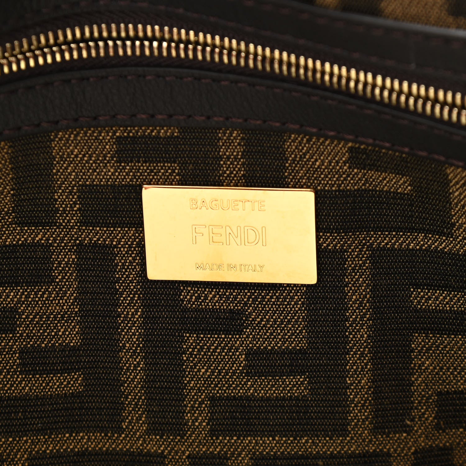 Fendi Fabric Jacquard FF 1974 Baguette Tobacco Moro Fuxia Fluo 6 of 11