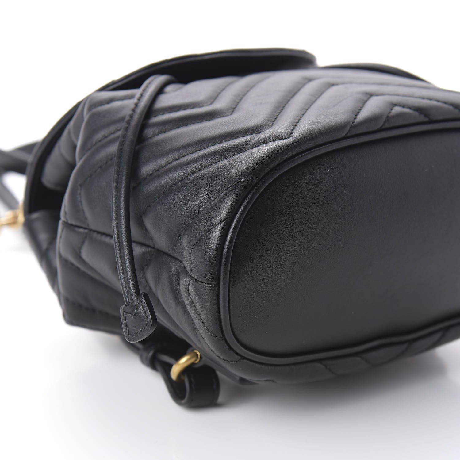 Gucci Calfskin Matelasse GG Marmont Flap Backpack Black 5 of 9