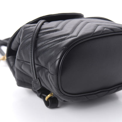 Gucci Calfskin Matelasse GG Marmont Flap Backpack Black 5 of 9