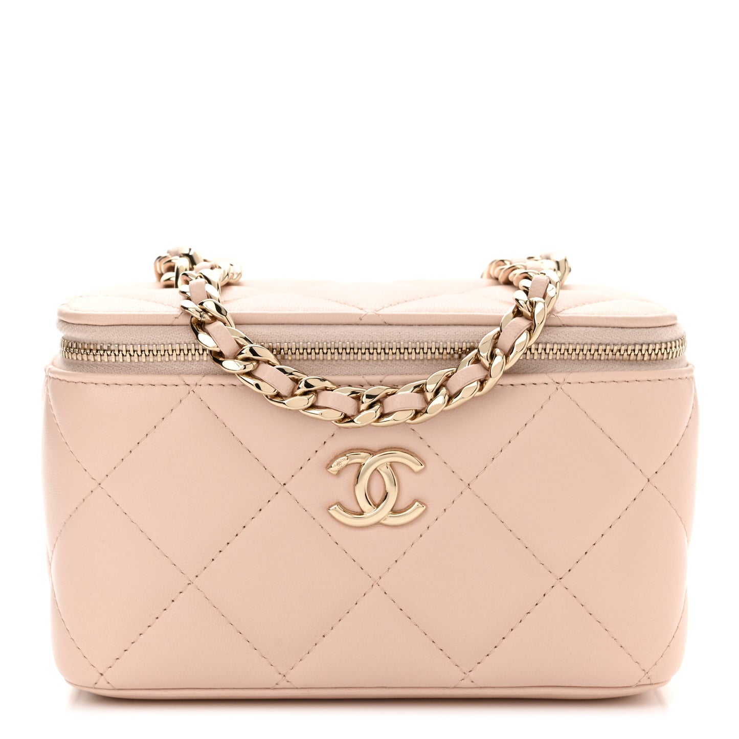 Lambskin Vanity Case Light Pink