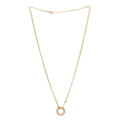 Cartier 18K Yellow Gold 2 Diamond LOVE Necklace 3 of 7