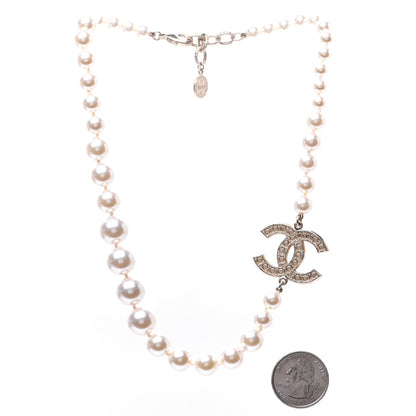Chanel Pearl CC 100th Anniversary Necklace Light Gold 3 of 8
