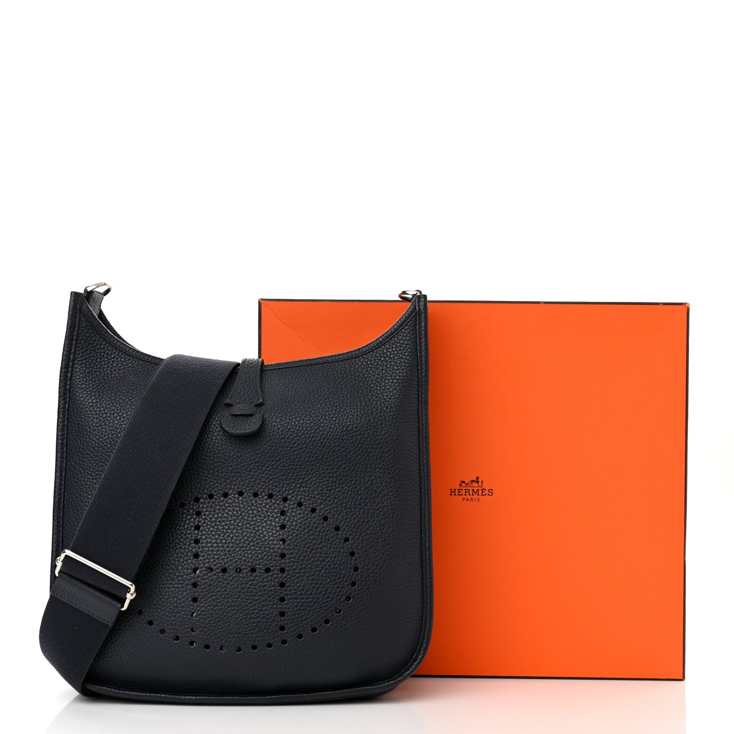 Hermes Taurillon Clemence Evelyne III PM Bleu Nuit 10 of 10