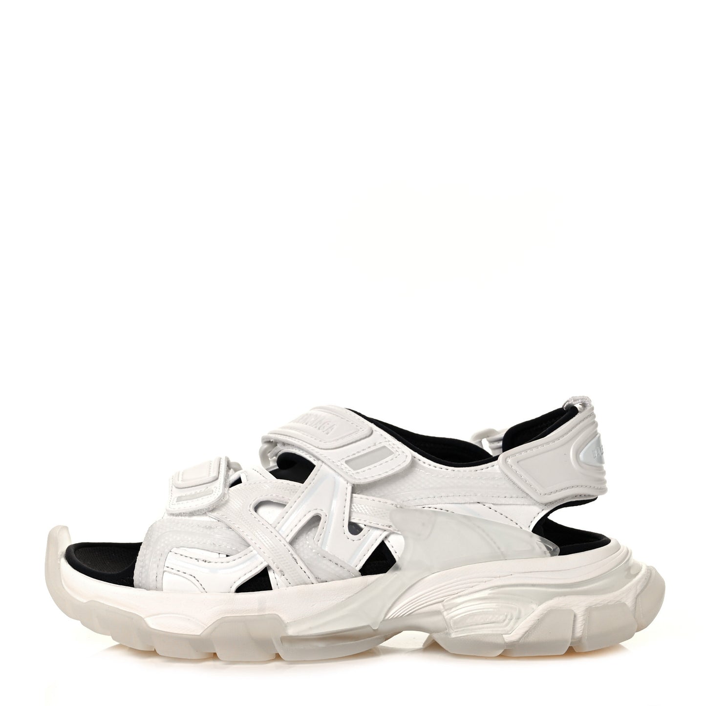 Neoprene Rubber Clear Sole Womens Track Sandals 37 White Black
