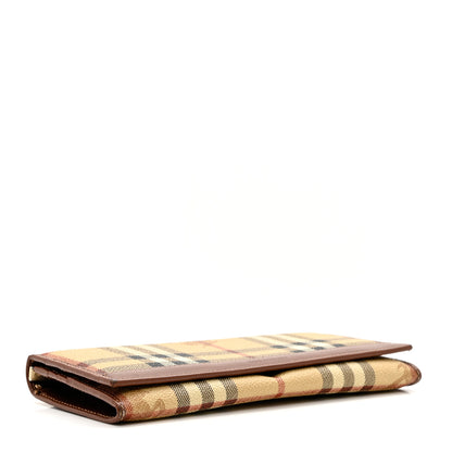 Burberry Haymarket Check Continental Wallet Brown 4 of 9
