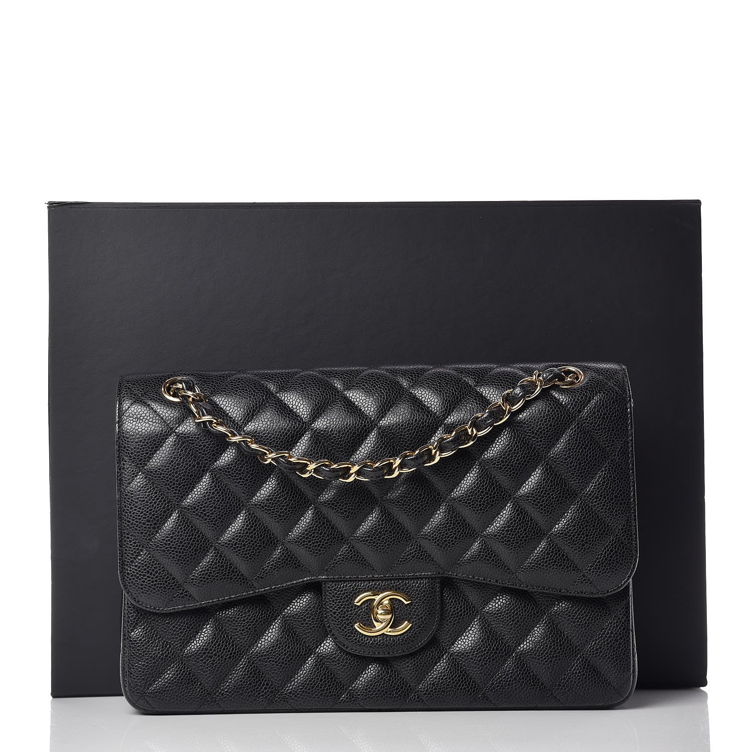 Chanel Caviar Quilted Jumbo Double Flap Black 12 of 12