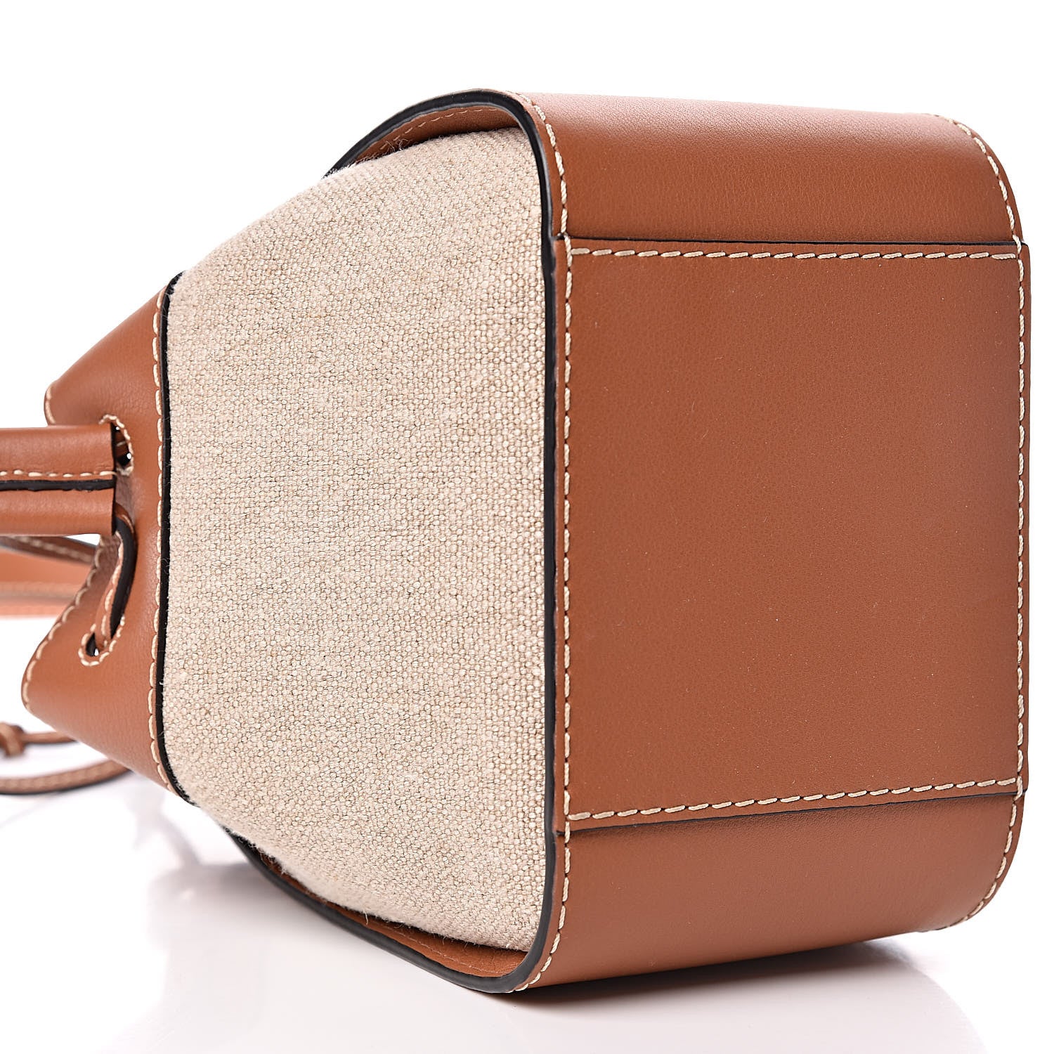 Loewe Calfskin Canvas Mini Hammock Shoulder Bag Natural Tan 8 of 9