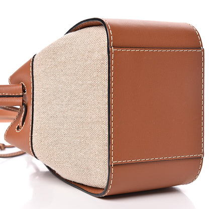 Loewe Calfskin Canvas Mini Hammock Shoulder Bag Natural Tan 8 of 9