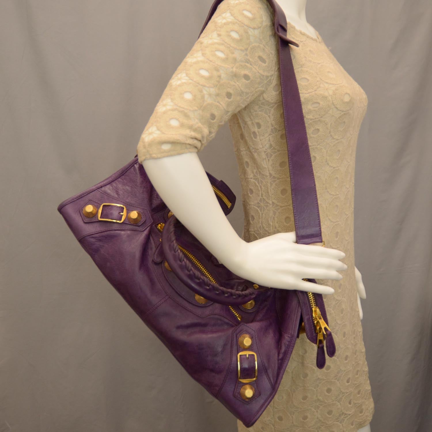 Balenciaga Agneau Giant 21 Gold Hardware Part Time Raisin 2 of 10