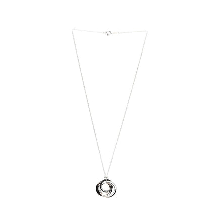 Tiffany Sterling Silver Rubedo 1837 Circles Pendant Necklace 2 of 5