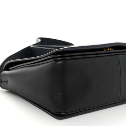 Celine Shiny Smooth Calfskin Medium Frame Shoulder Bag Black Navy 9 of 12