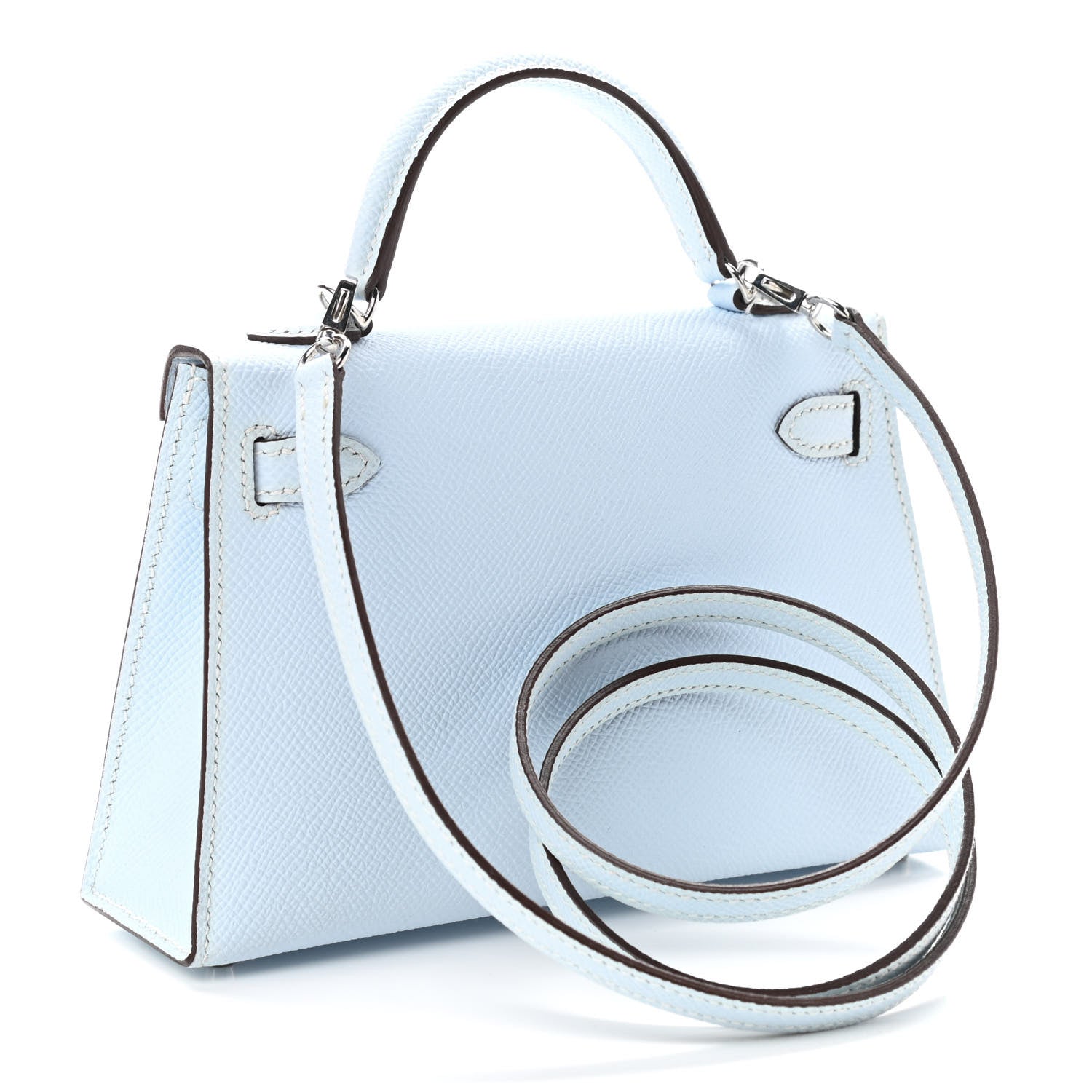 Hermes Epsom Mini Kelly Sellier 20 Bleu Brume 3 of 11