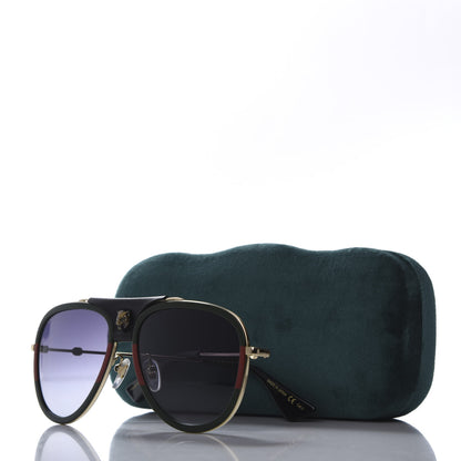 Gucci Web Aviator Sunglasses GG0062S Green Red 8 of 8