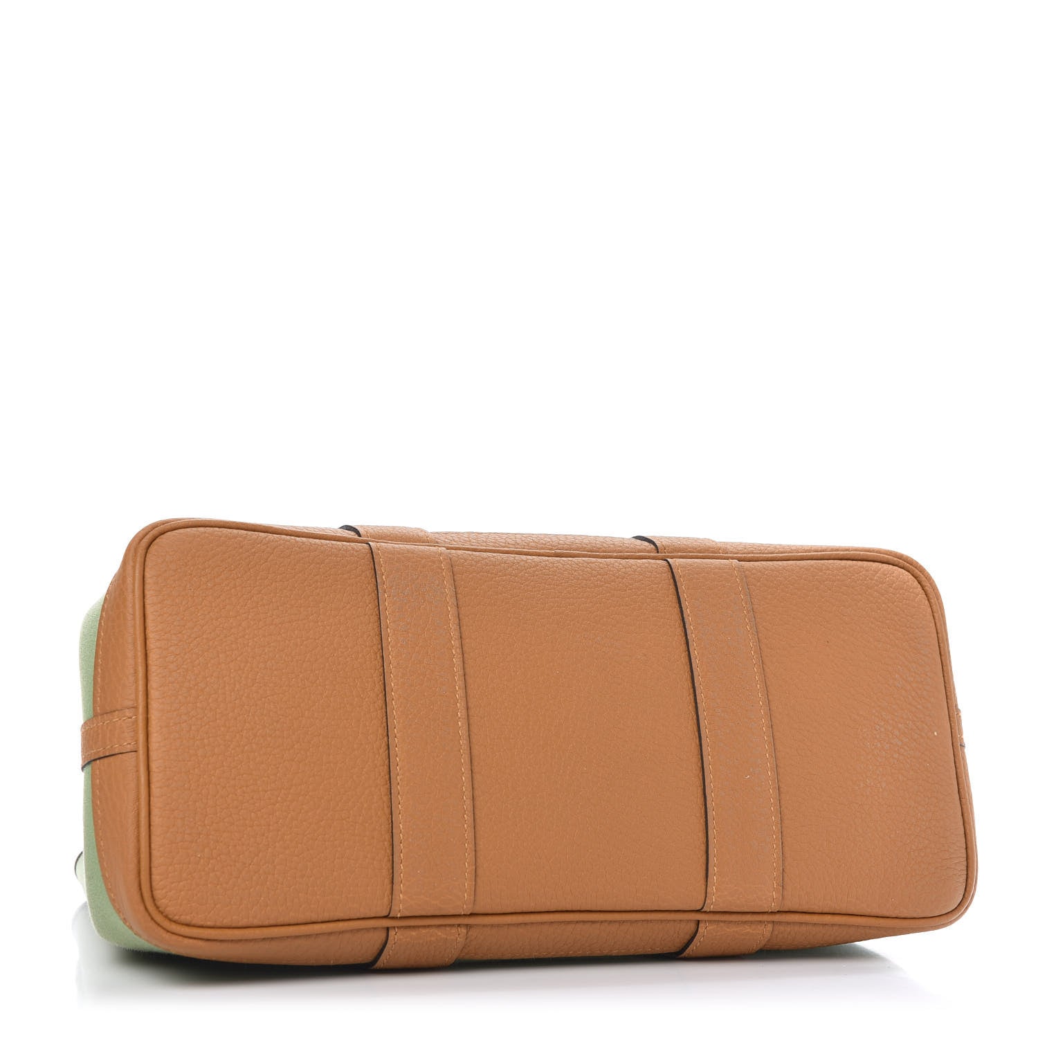 Hermes Toile Vache Garden Party Tote 30 Vert Criquet Caramel 4 of 9