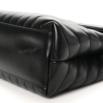 Saint Laurent Calfskin Y Quilted Monogram Medium Loulou Chain Satchel Black 10 of 12