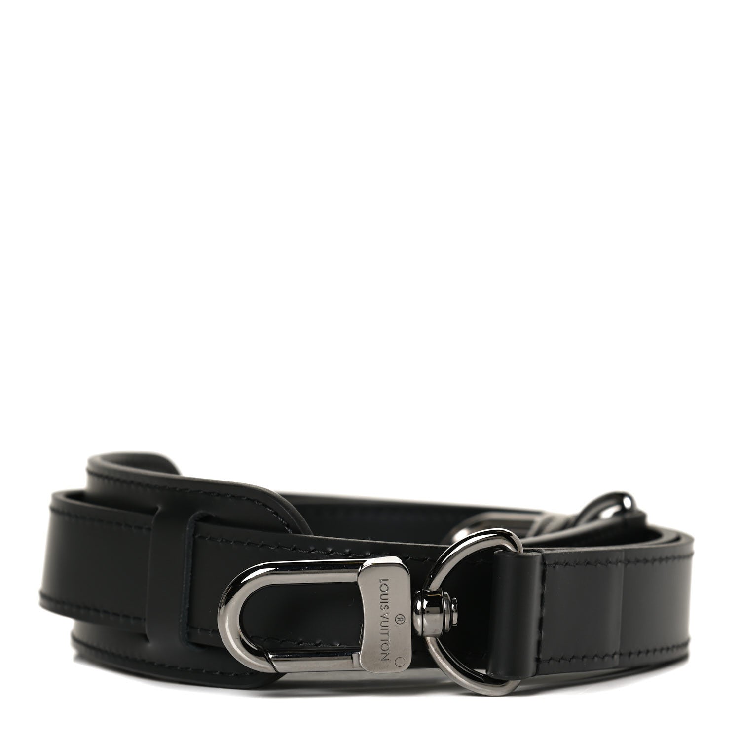 Louis Vuitton Calfskin Adjustable Shoulder Strap Black 1 of 4