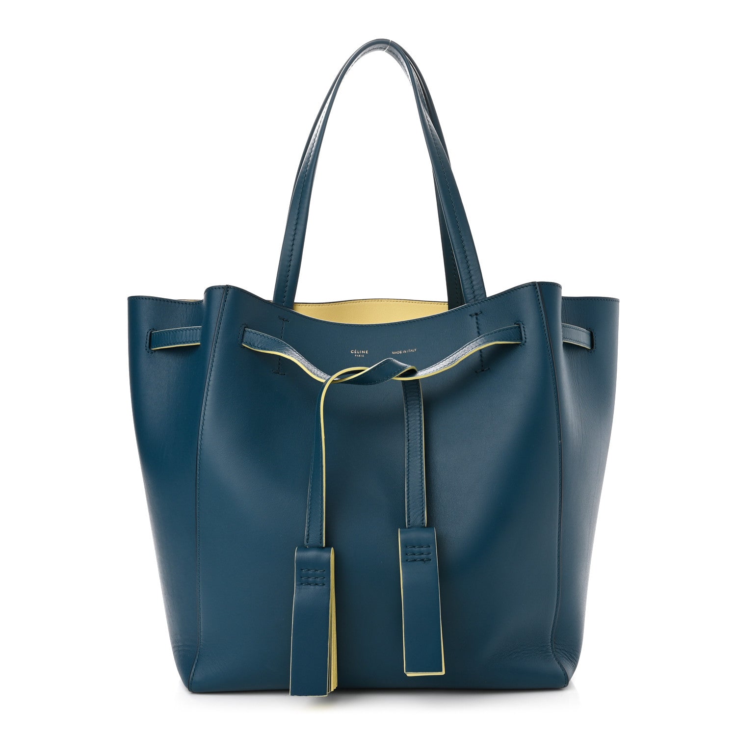 Celine Smooth Calfskin Small Tassel Cabas Phantom Deep Blue 1 of 9