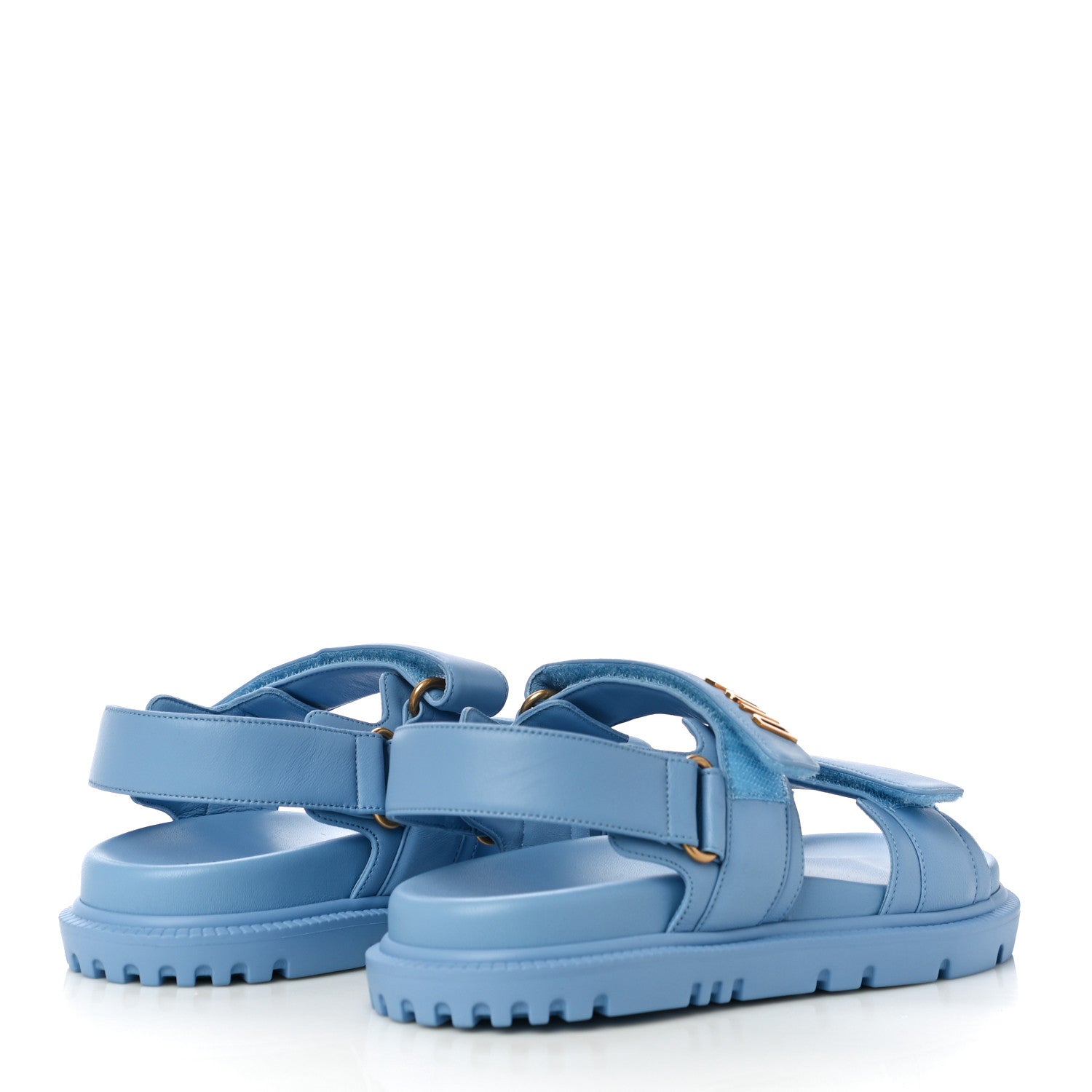 Christian Dior Lambskin Dioract 10mm Sandals 36 Cornflower 3 of 8