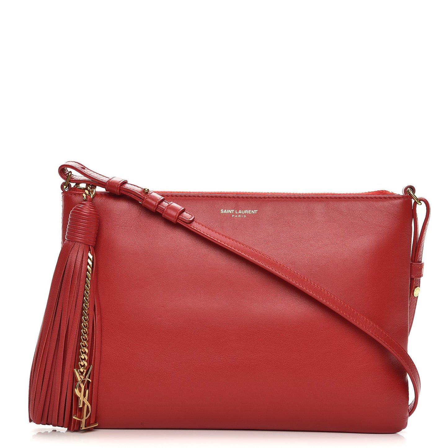 Calfskin Teen Monogram Crossbody Bag Rouge Vif