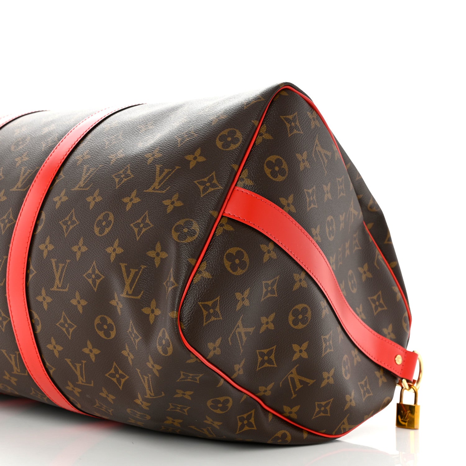 Louis Vuitton Calfskin Monogram Keepall Bandouliere 50 Coquelicot 9 of 11