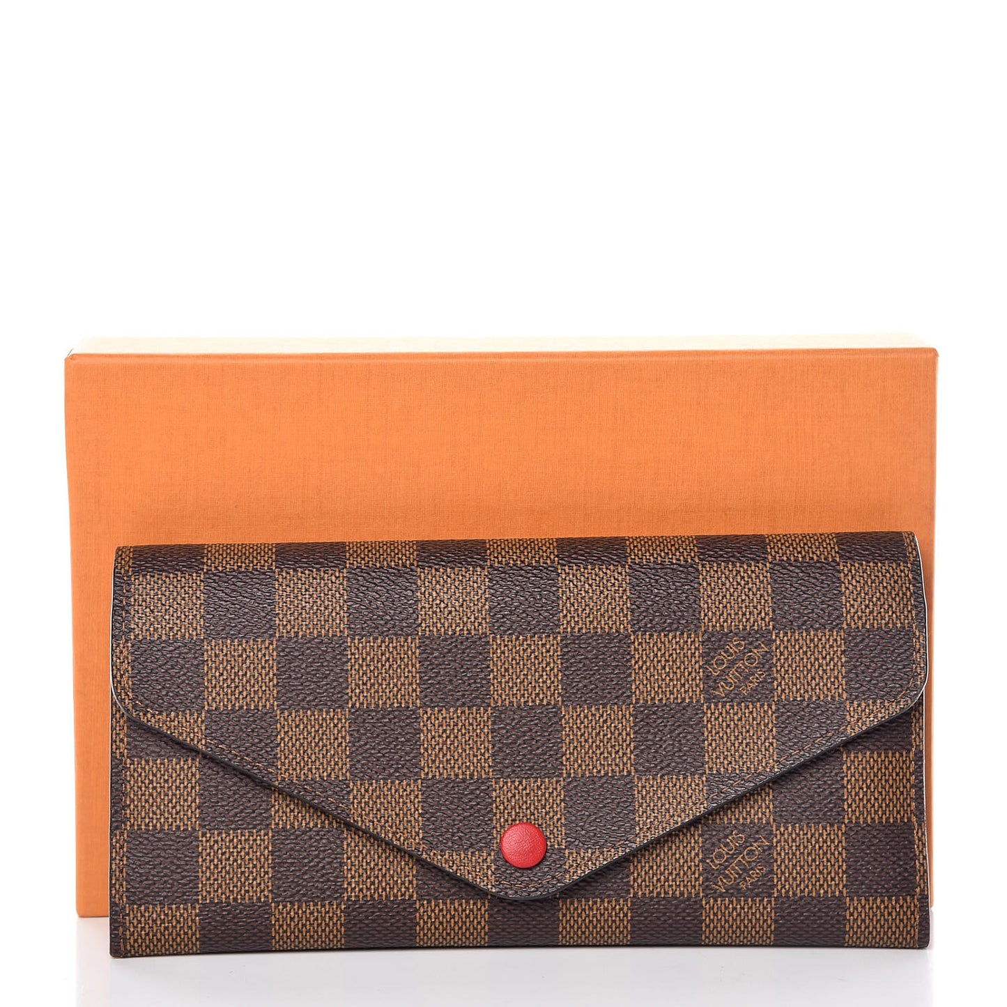 Damier Ebene Josephine Wallet Red