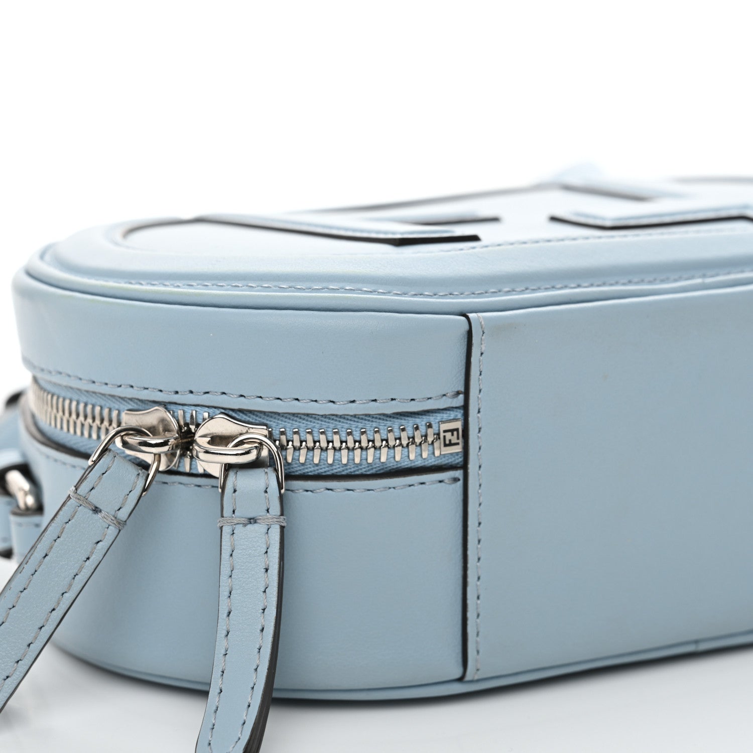 Fendi Vitello Grace Camoscio O'Lock Mini Camera Case Azzurro Baby 9 of 11