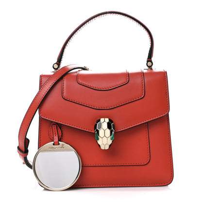 Bulgari Calfskin Serpenti Forever Top Handle Reef Coral 1 of 12