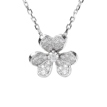 Van Cleef & Arpels 18K White Gold Diamond Mini Frivole Pendant Pave Necklace 4 of 6