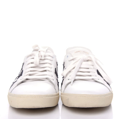 Saint Laurent Calfskin Star Court Sneakers 40 White Black 2 of 10
