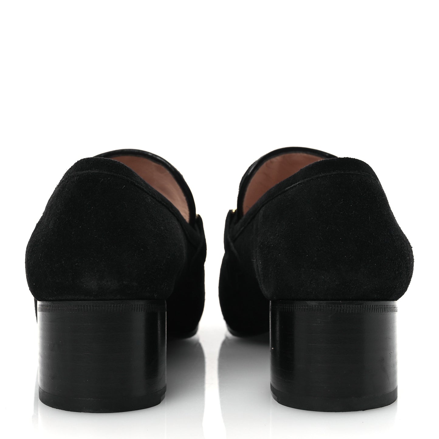 Suede Web Womens Loafers 38.5 Black