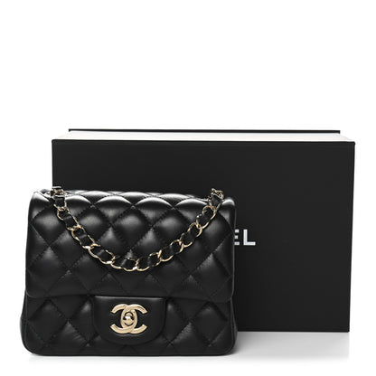 Chanel Lambskin Quilted Mini Square Flap Black 11 of 11