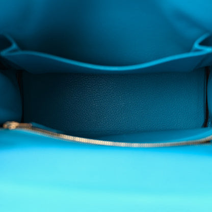 Hermes Togo Kelly Retourne 25 Bleu Zanzibar 5 of 11