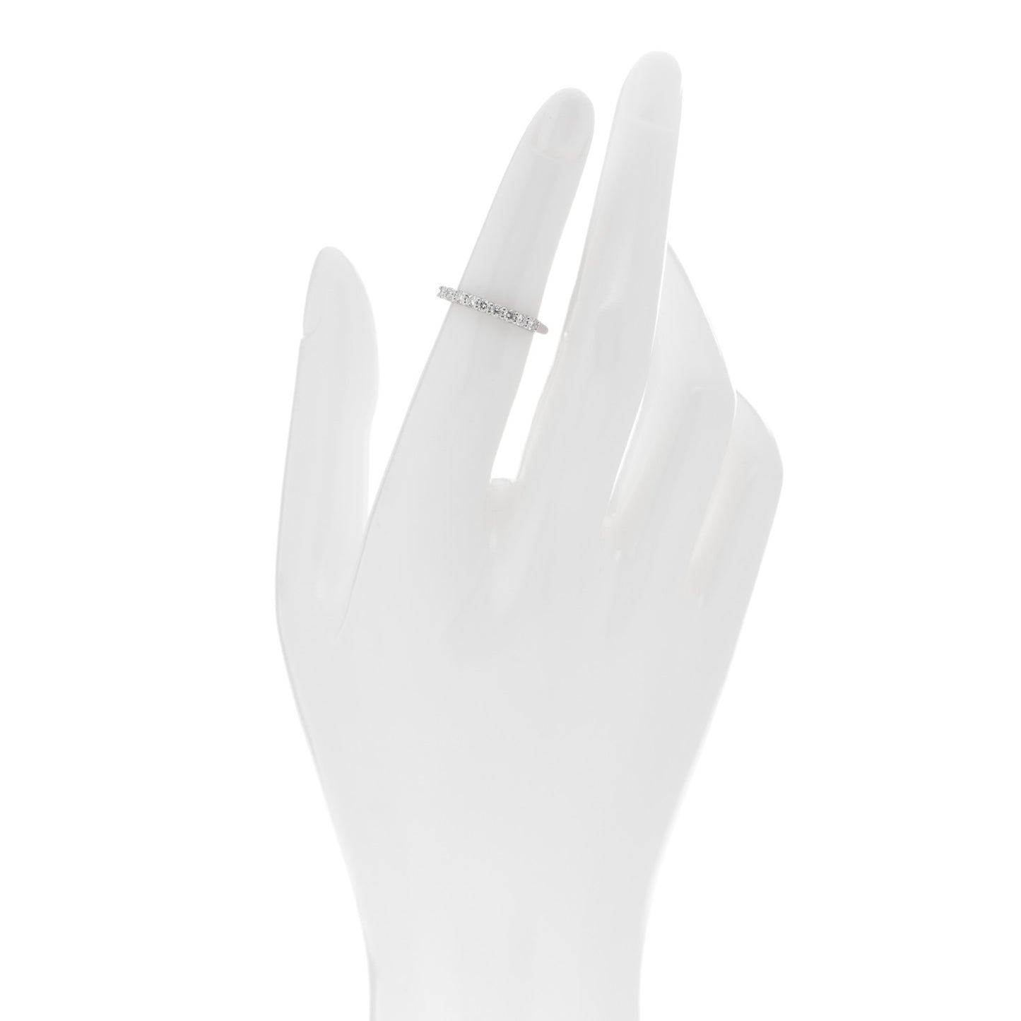 Platinum Diamond .27ct 2.2mm Half Circle Embrace Band Ring 47 4.25