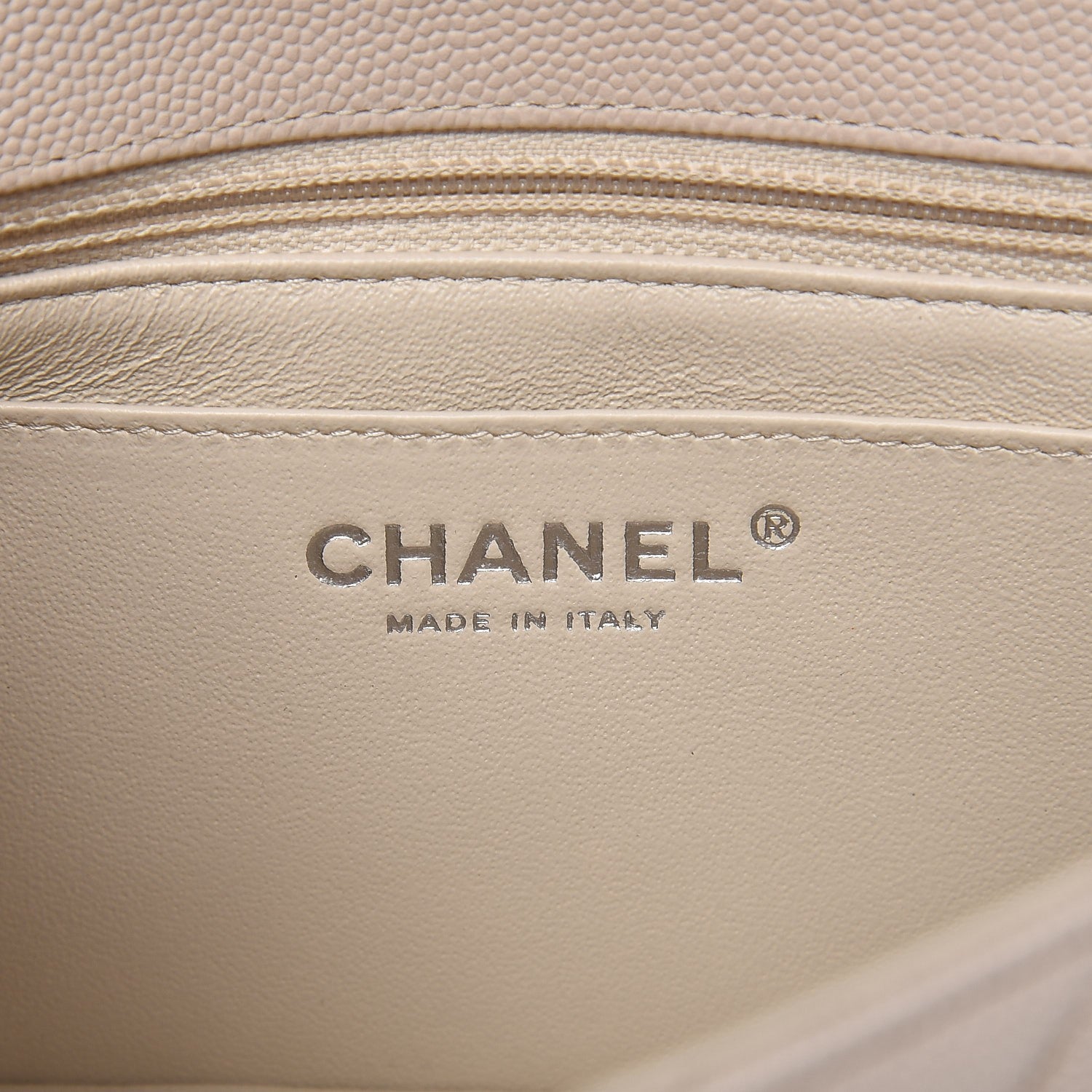 Chanel Caviar Quilted Mini Rectangular Flap Light Beige 6 of 8