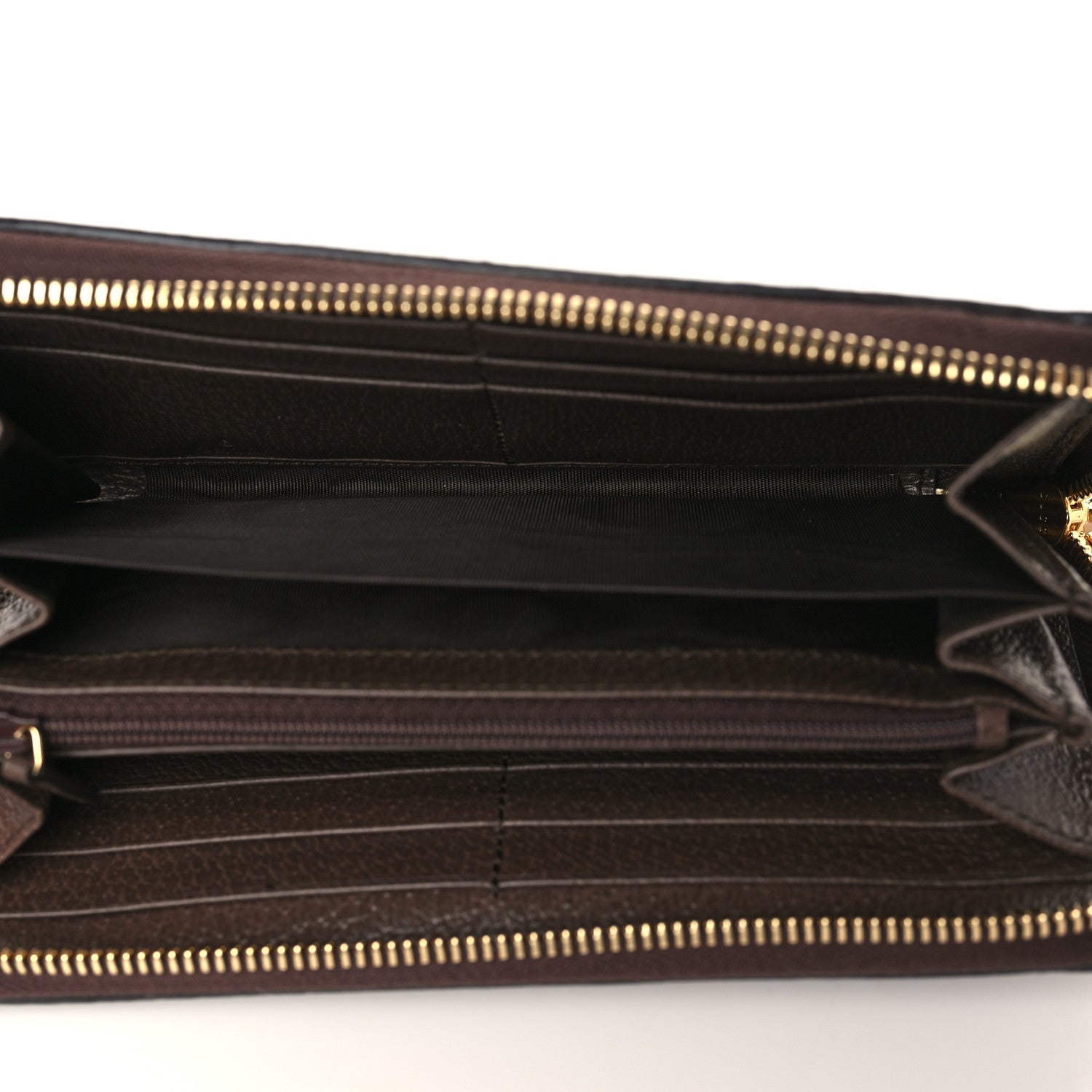 Gucci GG Supreme Monogram Web Ophidia Zip Around Wallet Brown 5 of 7