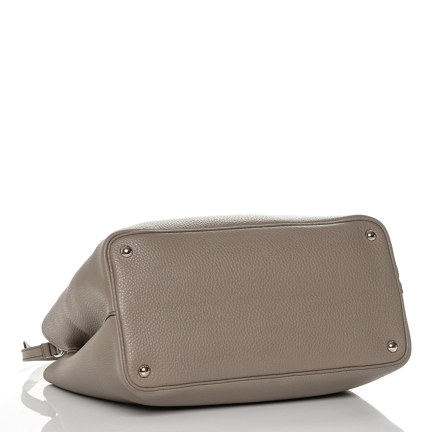 Vitello Daino Medium Double Bag Argilla Black