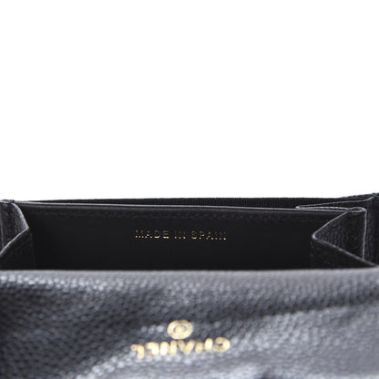 Chanel Caviar Quilted Flap Card Holder Wallet Black 9 of 11