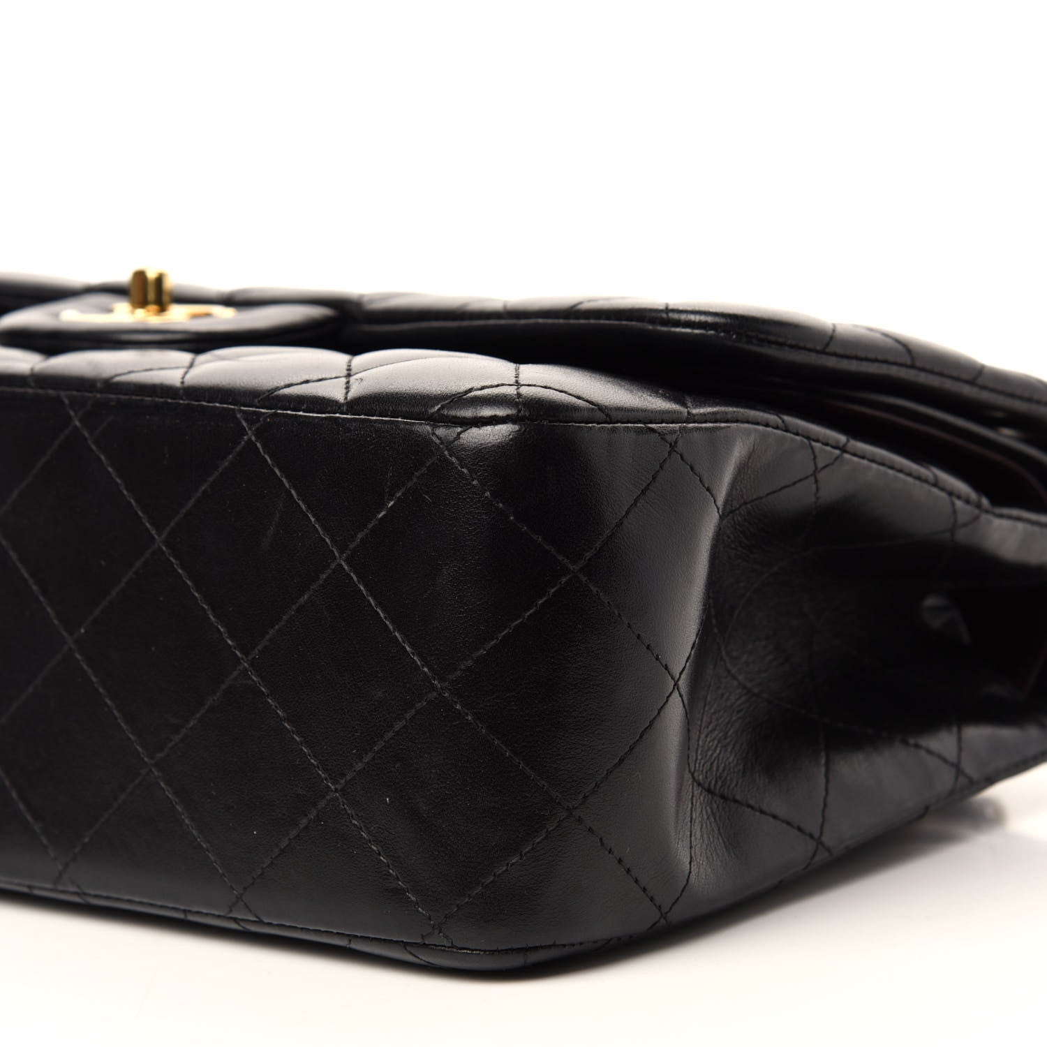 Chanel Lambskin Quilted Jumbo Double Flap Black 8 of 17