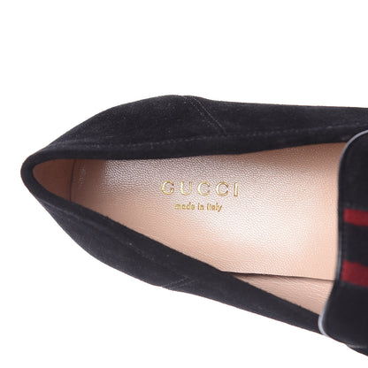 Gucci Suede Web Womens Loafers 42 Black 8 of 12